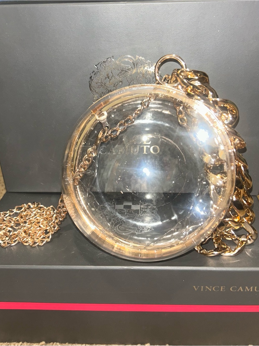 Transparent Circular Sphere Acrylic Evening Clutch